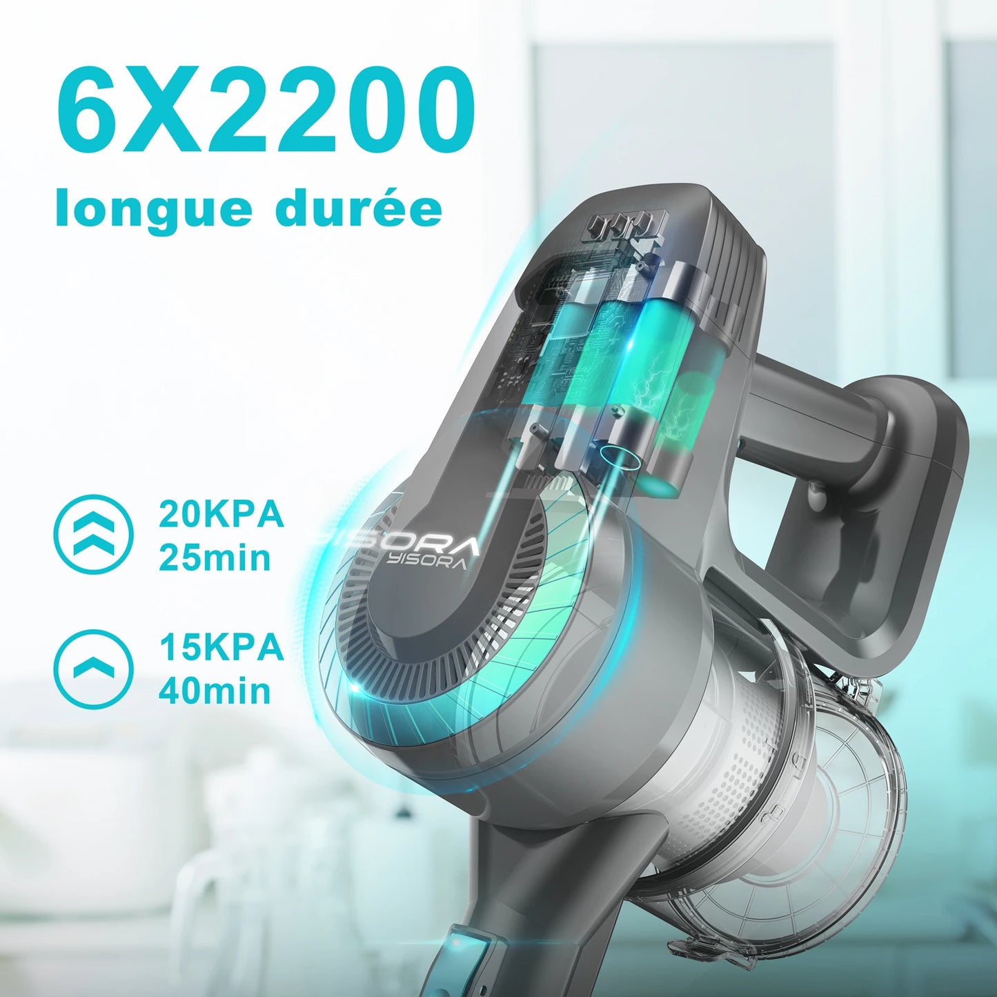 INSE YISORA N300 Cordless Upright Vacuum Cleaner 20Kpa