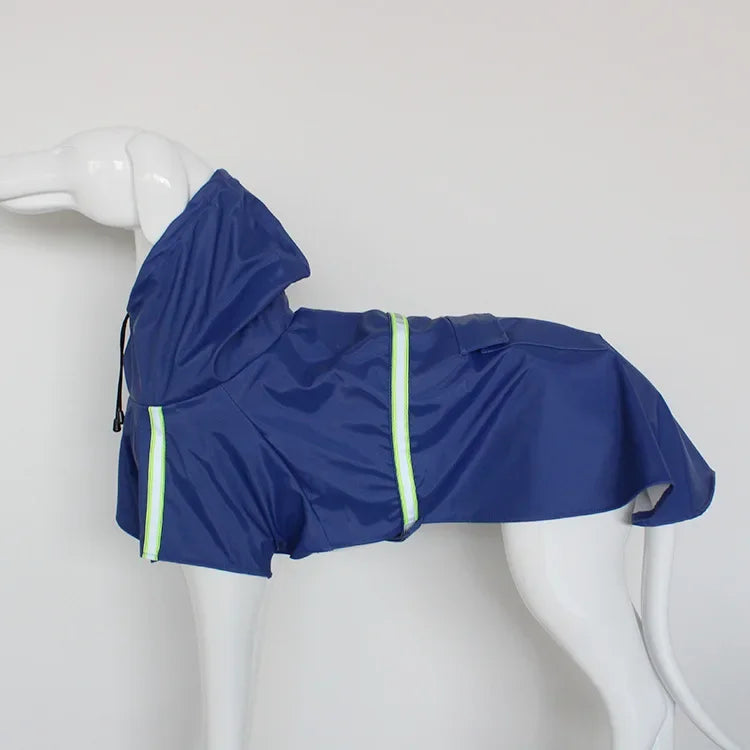 Dog Raincoat Reflective Hooded Waterproof Cloak Style