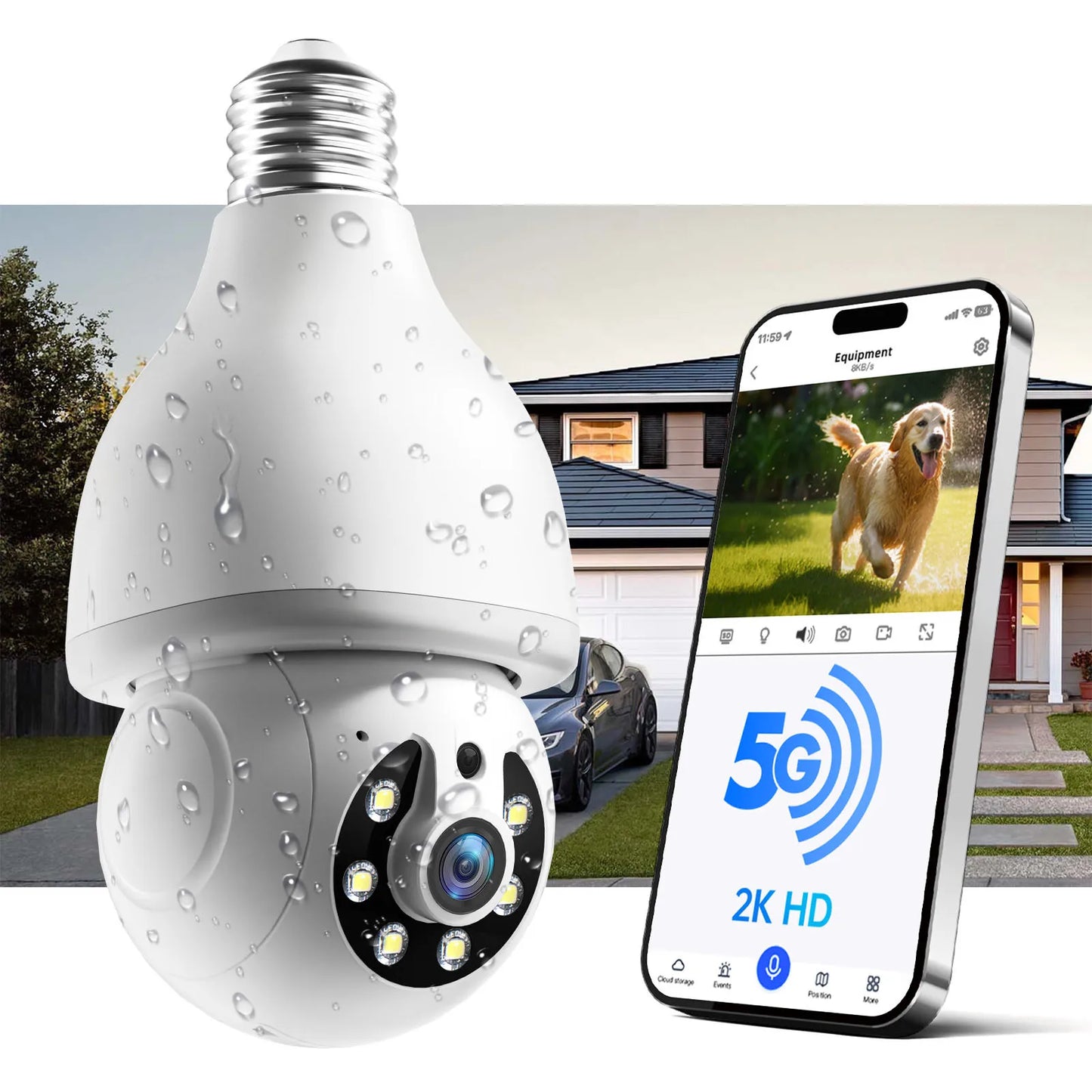 NOAHTEC 3MP Indoor Wireless Security Camera With 2 Way Talk