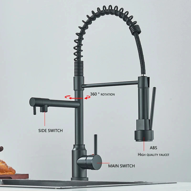 Wanmivezlo Kitchen Sink Faucet Pull Down Hot Cold Water Mixer