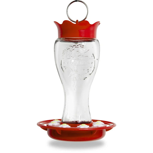 Glass Hummingbird Nectar Feeder With Bee Resistant Ant Moat