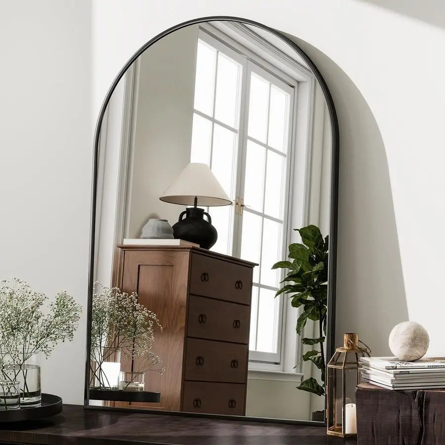 XMSJ Arched Wall Mirror With Metal Frame