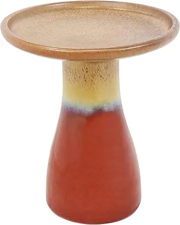 Sunnydaze Ceramic Bird Bath Outdoor Hand Painted