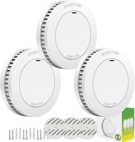 Photoelectric Smoke Alarm with 10-Year Battery Easy Drill Install