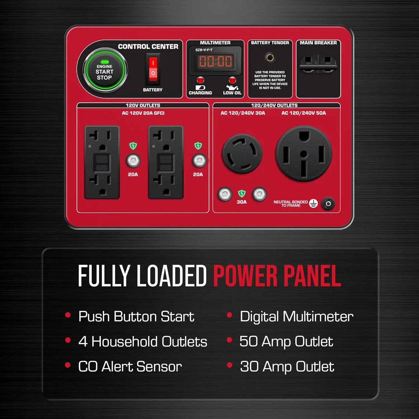 NONEEU DS13000MX 13,000-Watt Dual Fuel Generator With Remote Start