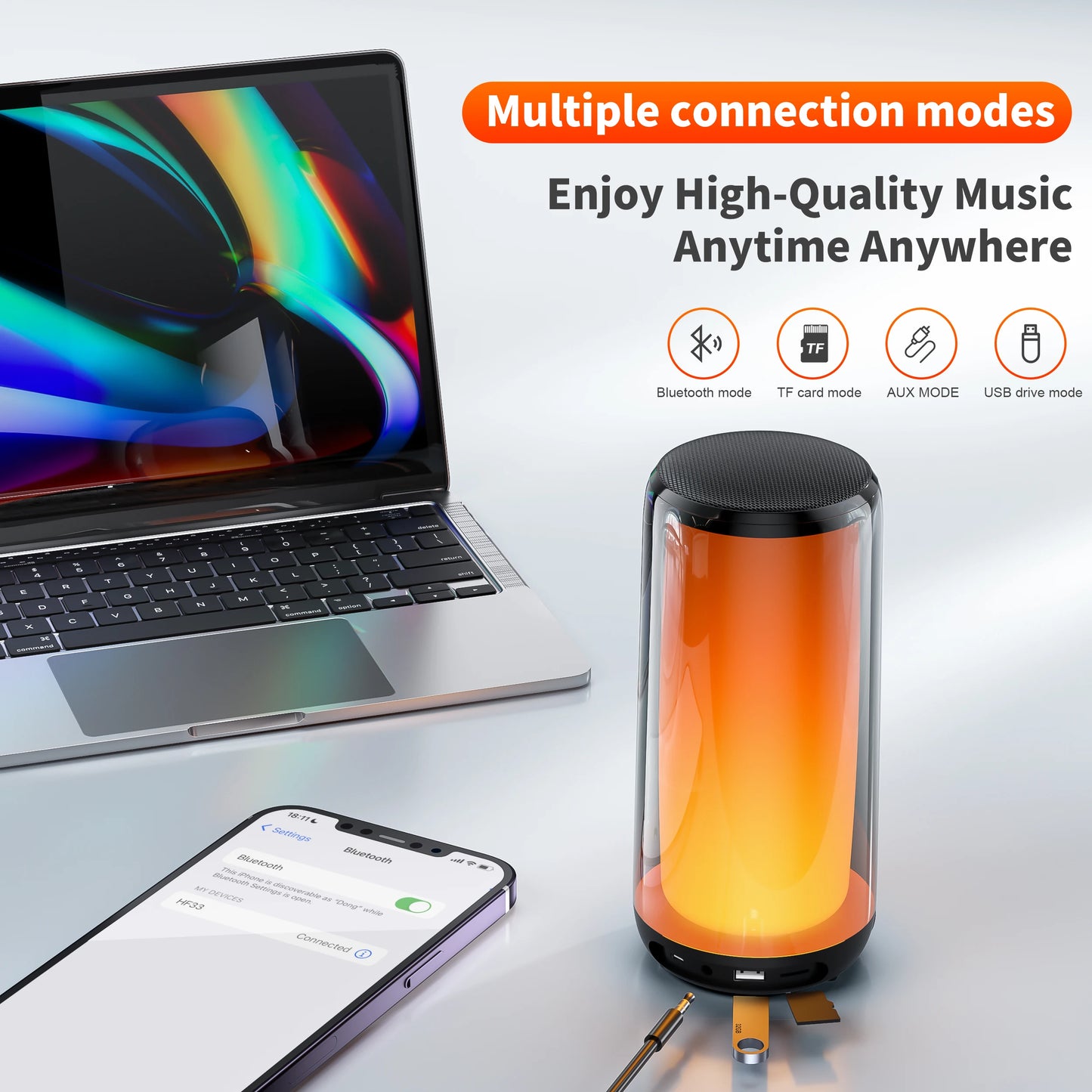 QERE Bluetooth Speaker Hi-Res 10W Wireless HiFi IPX5 Waterproof