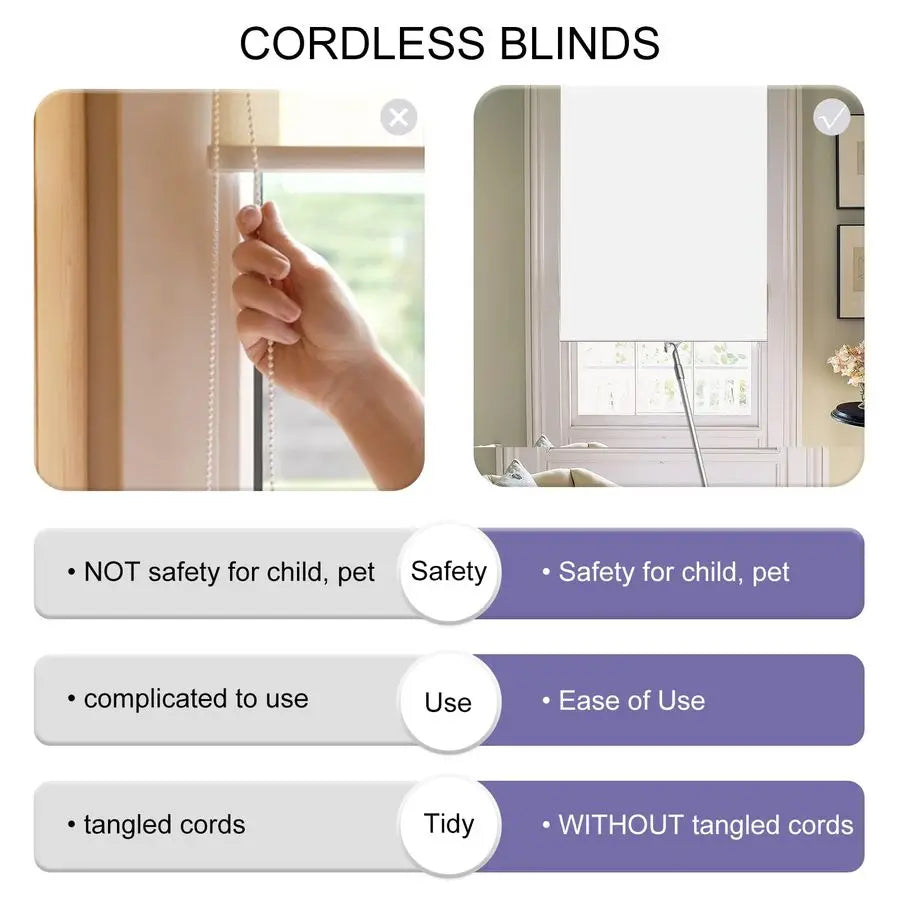 Cordless Blackout Roller Shade With Child Safety Features
