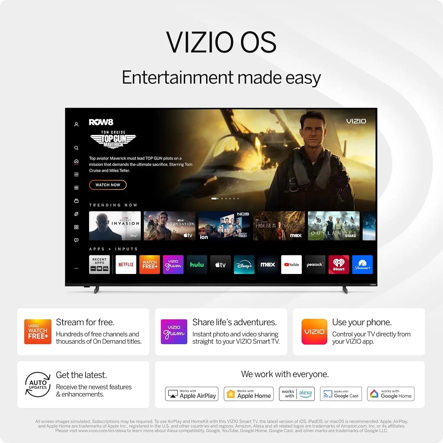 VIZIO Full HD Smart TV With Alexa Google Cast Bluetooth