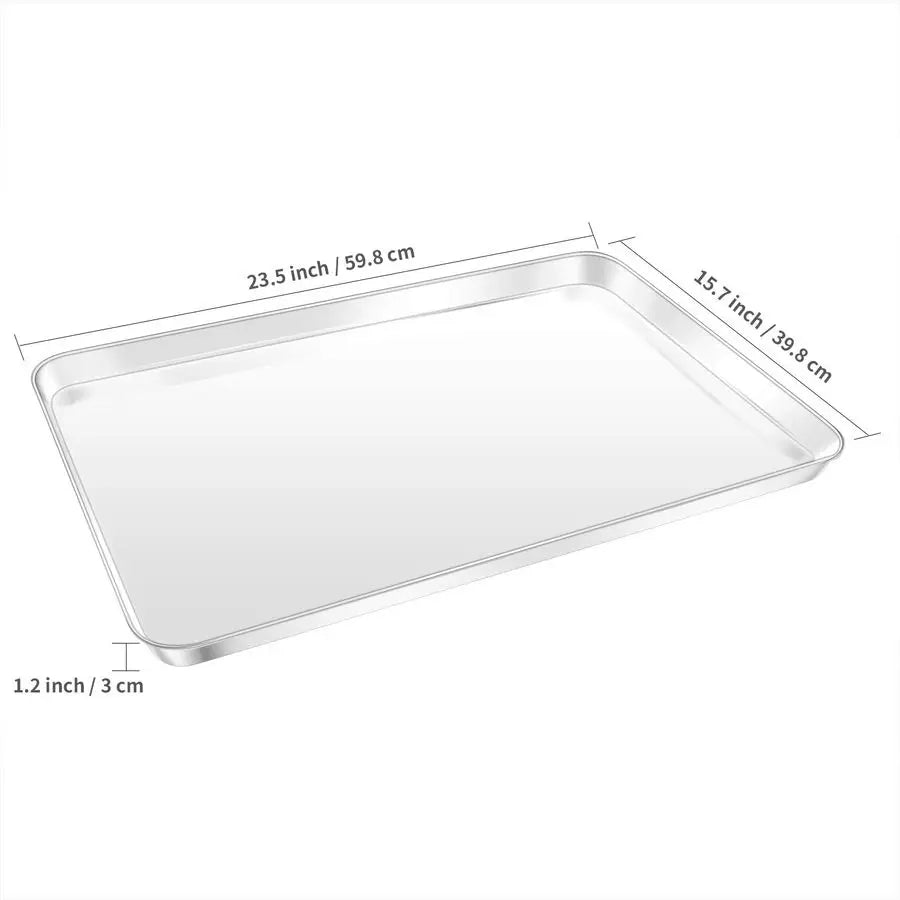 Stainless Steel Baking Pan Tray Cookie Sheet Non Toxic
