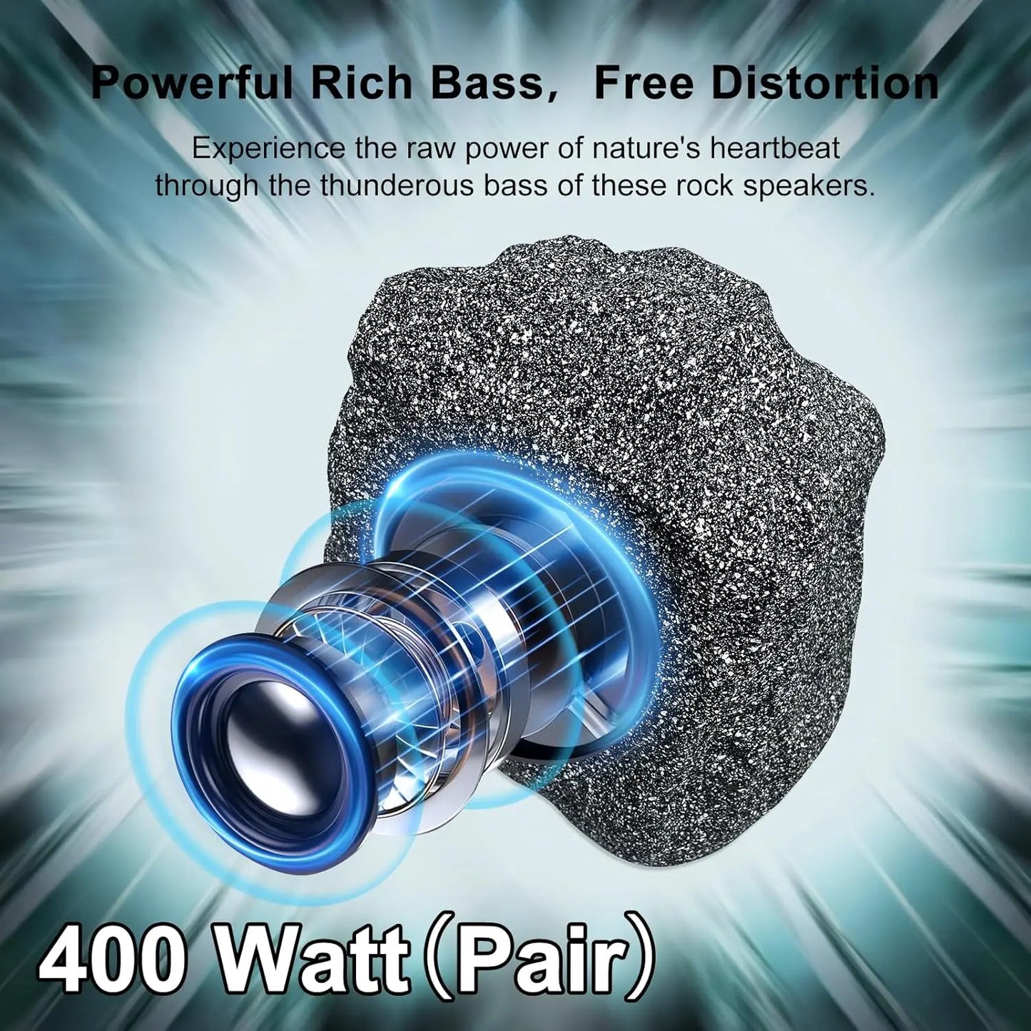 Herdio Outdoor Bluetooth Rock Speakers Waterproof Resin