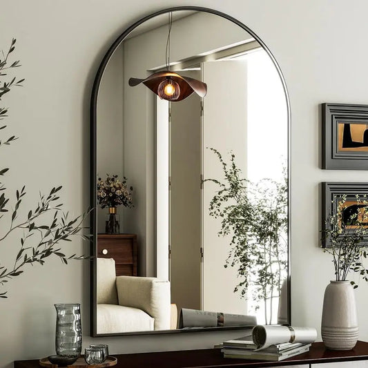 XMSJ Arched Wall Mirror With Metal Frame