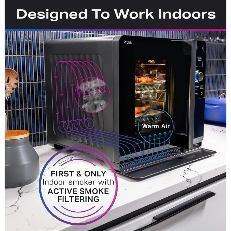 Smart Indoor Pellet Smoker With Active Filtration And WiFi