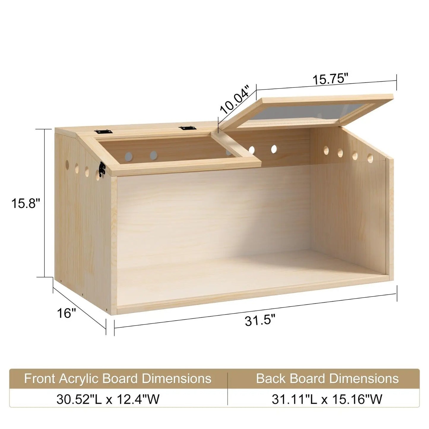 Wooden Hamster Cage Hutch With Openable Top For Small Pets