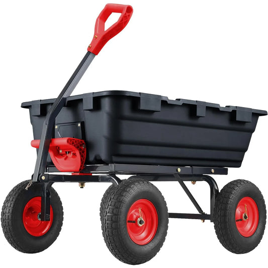 Garden Dump Cart Wheelbarrow Utility Wagon With Quick Release