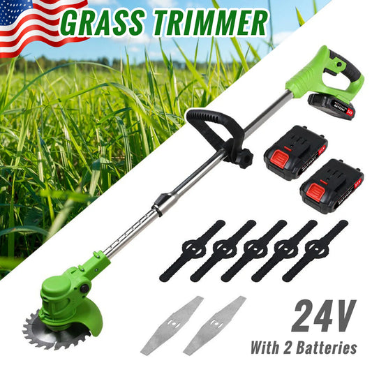 Electric Cordless 2-In-1 Weed Trimmer For Lawn And Garden