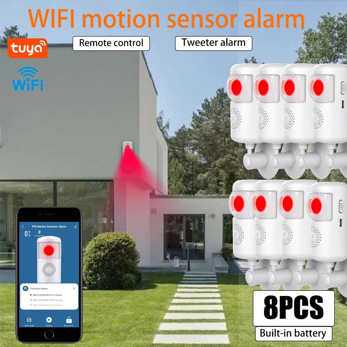 PGST Tuya Smart PIR Motion Detector With App Alerts