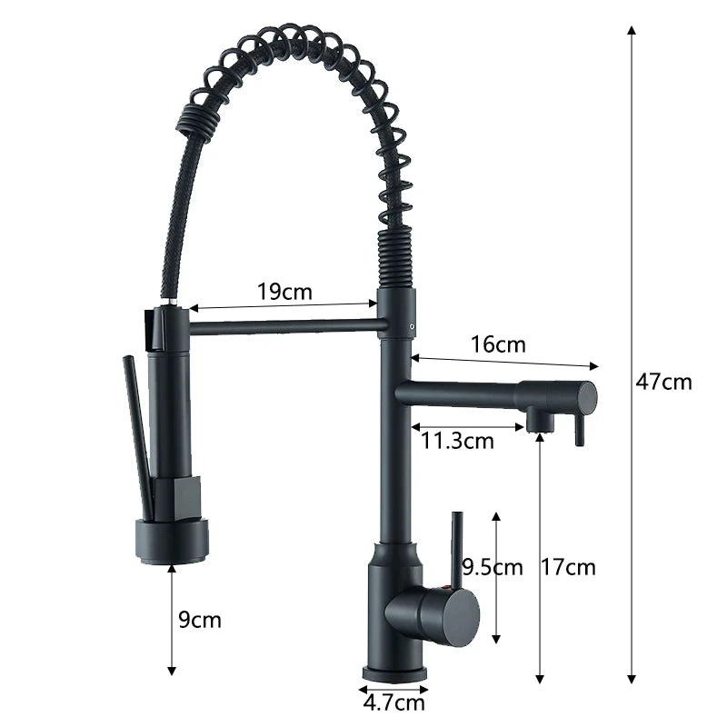 Wanmivezlo Kitchen Sink Faucet Pull Down Hot Cold Water Mixer