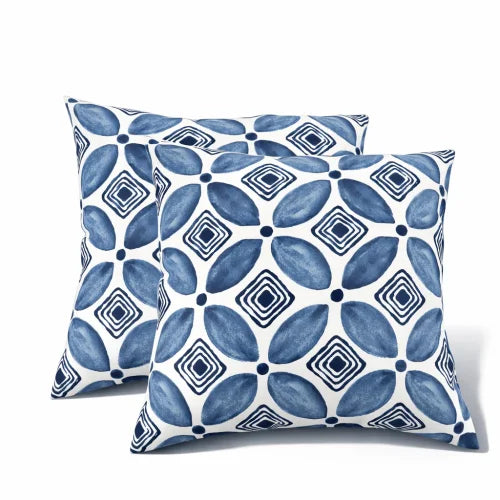 Outdoor Paisley Throw Pillows Waterproof Fade-Resistant Cushions