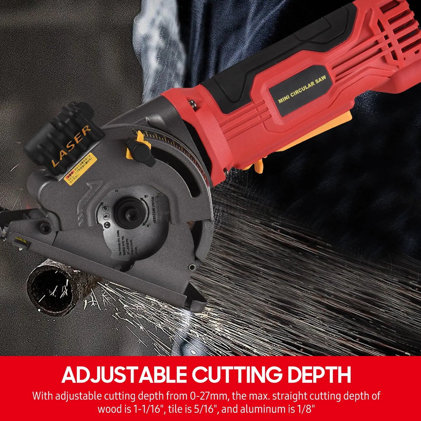 Compact Corded Circular Saw 580W 3700 RPM With Laser Guide