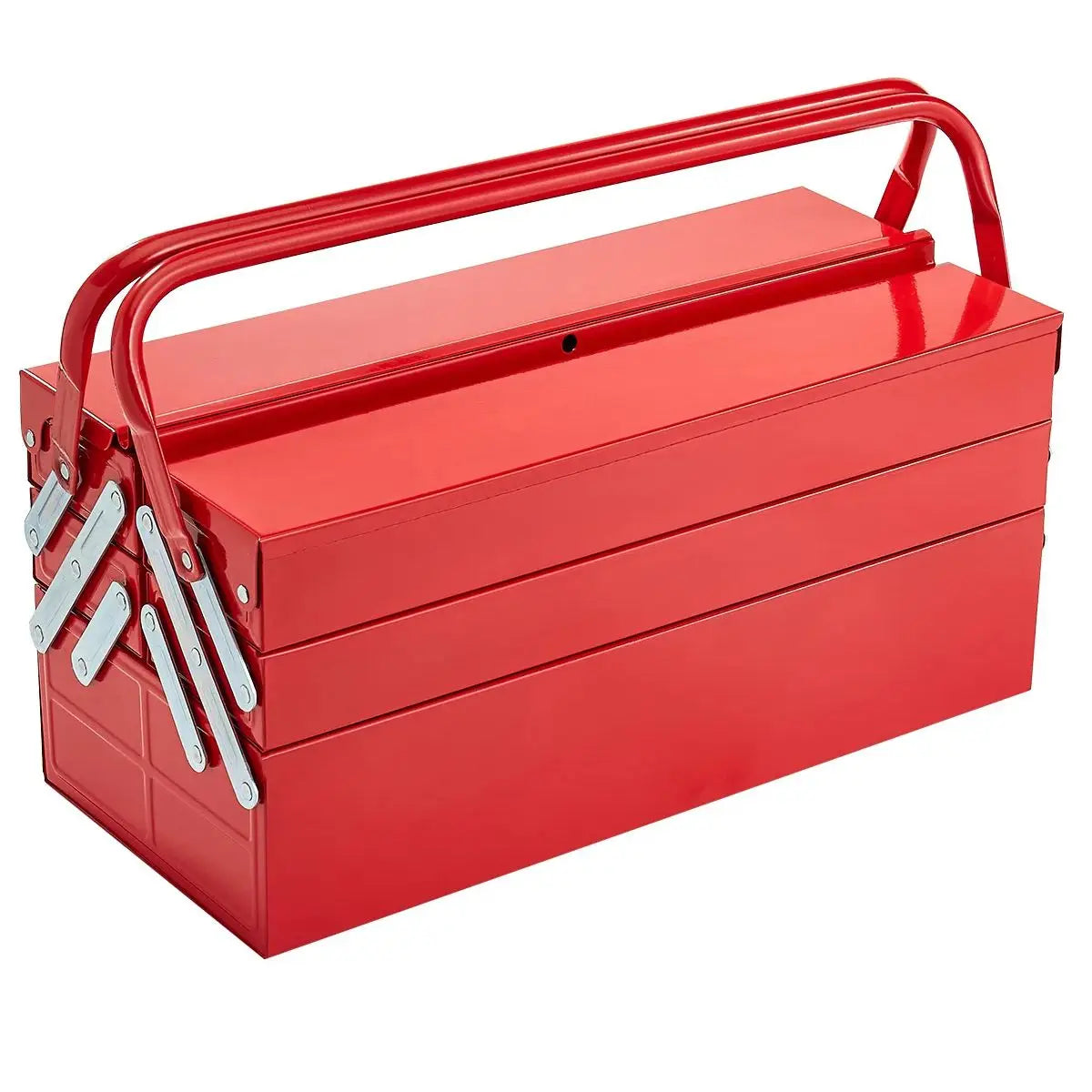 SucceBuy 3-Tier 5-Tray Tool Box Cantilever Portable With Handle