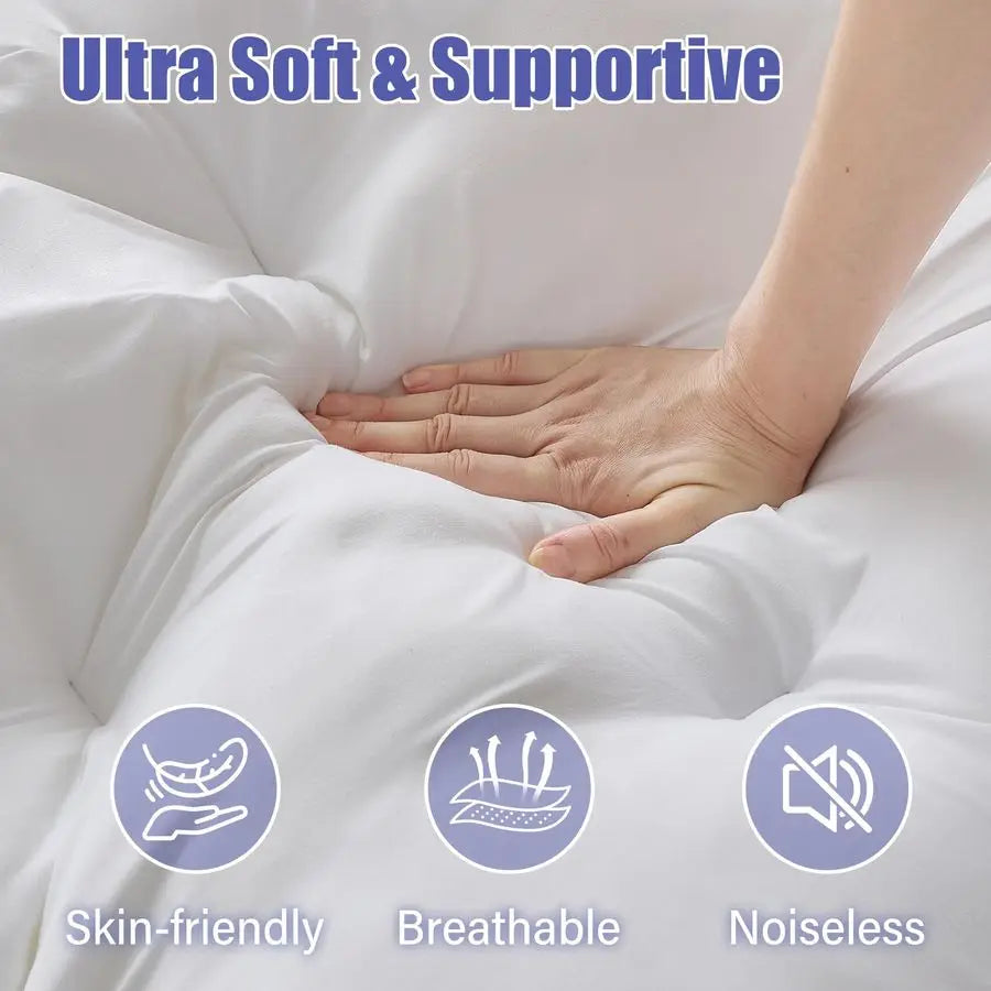 Memory Foam Mattress Topper With Gel For Back Pain Relief