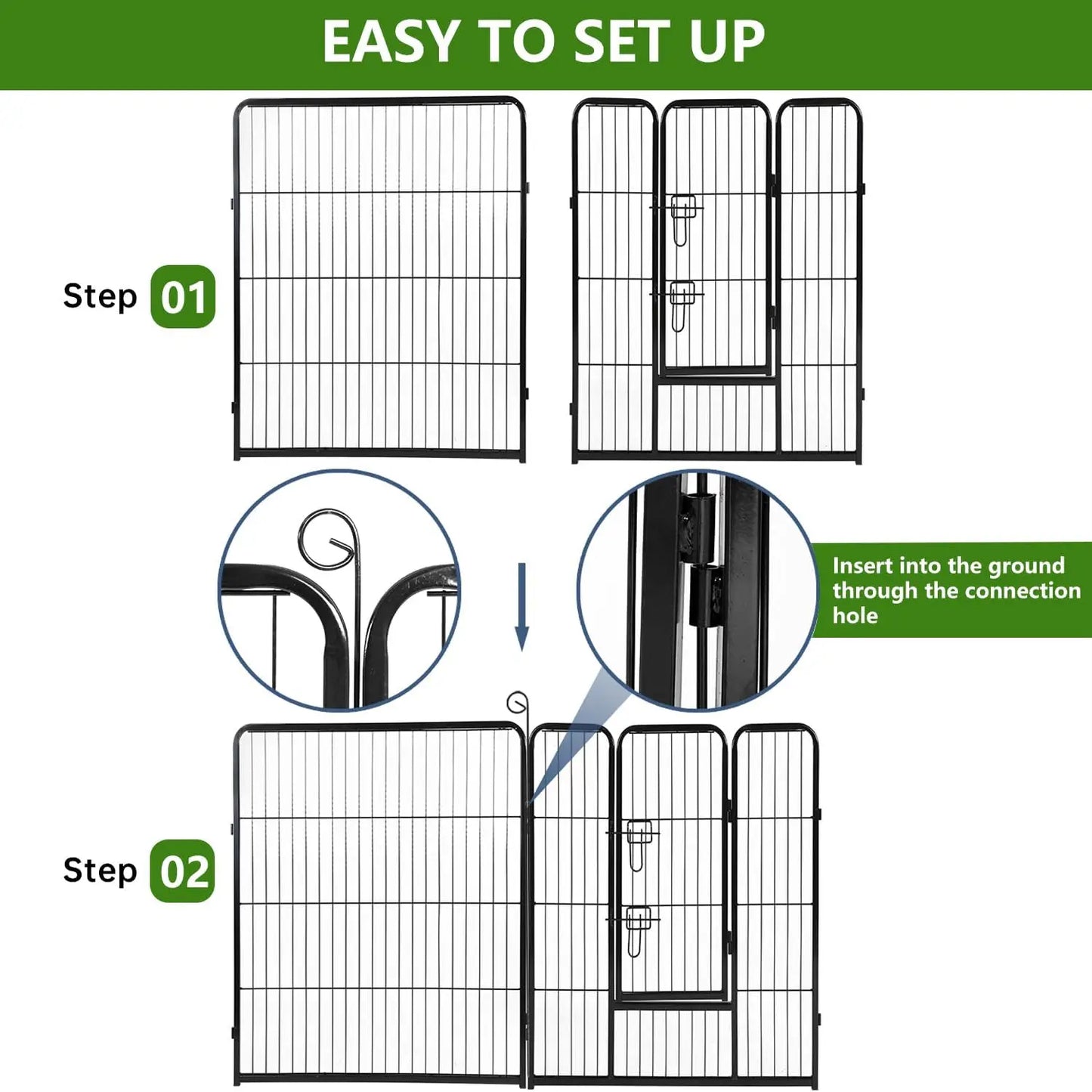 Dog Playpen Heavy Duty Metal Exercise Pen