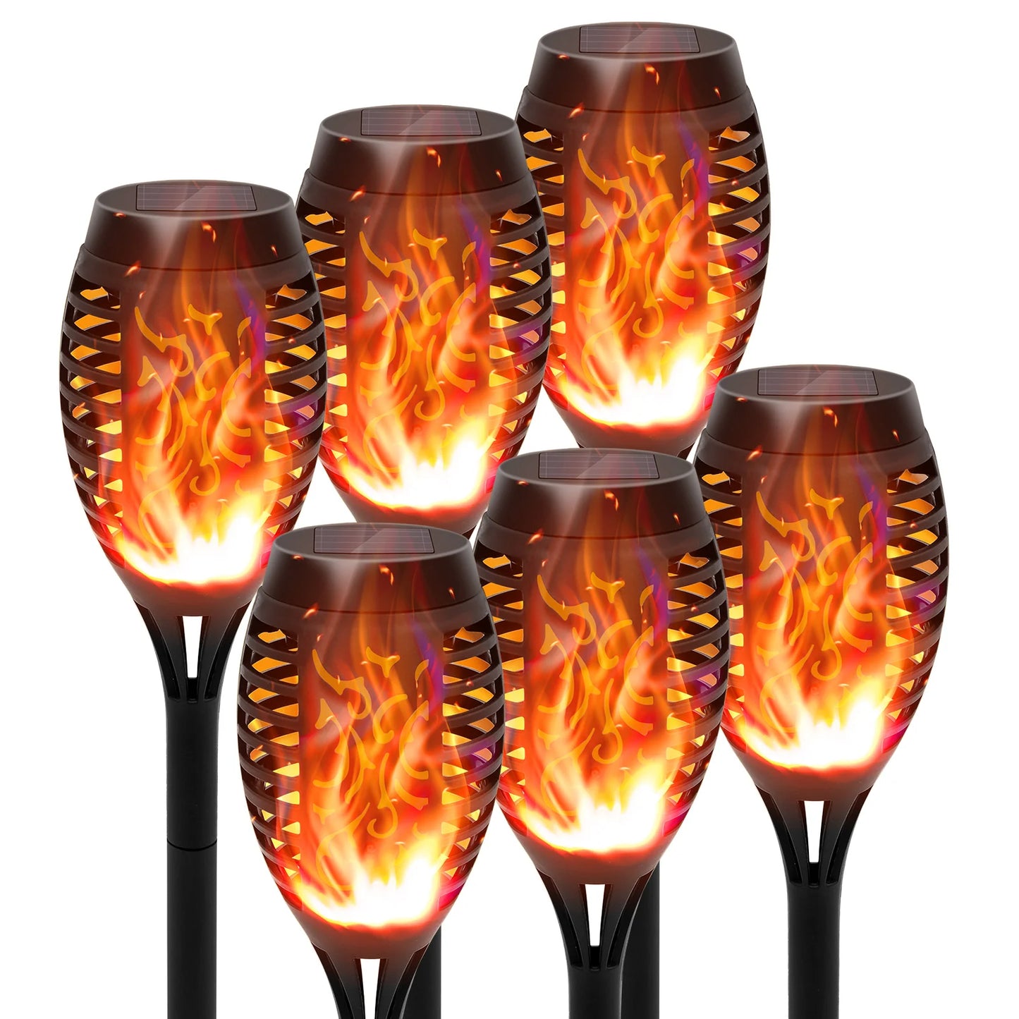 Outdoor Solar LED Torch Lights with Flickering Flame