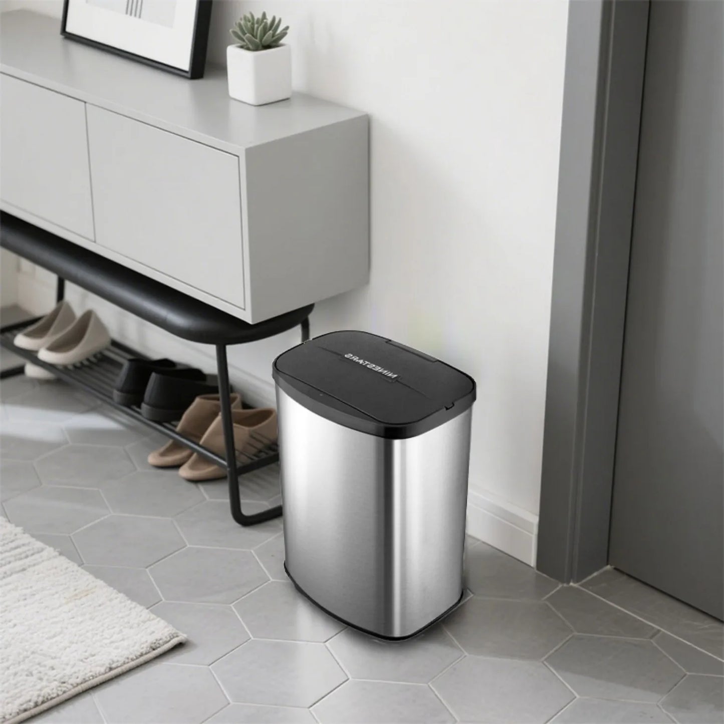 NONECN Smart Sensor Trash Can Touchless Automatic Opening And Closing