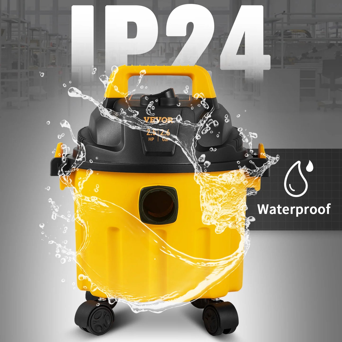 SucceBuy 3 In 1 Wet Dry Portable Shop Vacuum