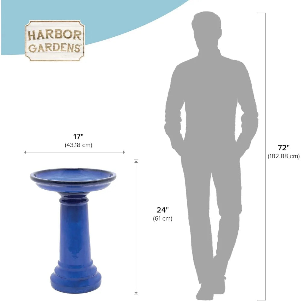 Ceramic Bird Bath For Gardens And Backyards Outdoor Garden Decor
