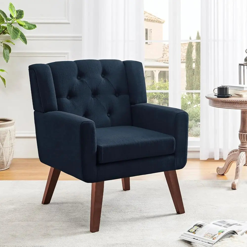 Accent Chair Button Tufted Upholstered Living Room Chair