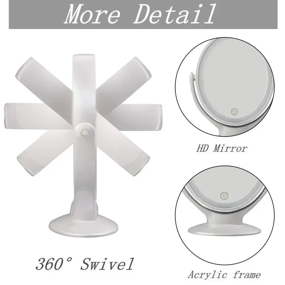 Makeup Mirror With Light Double Sided 1x 7x Magnification