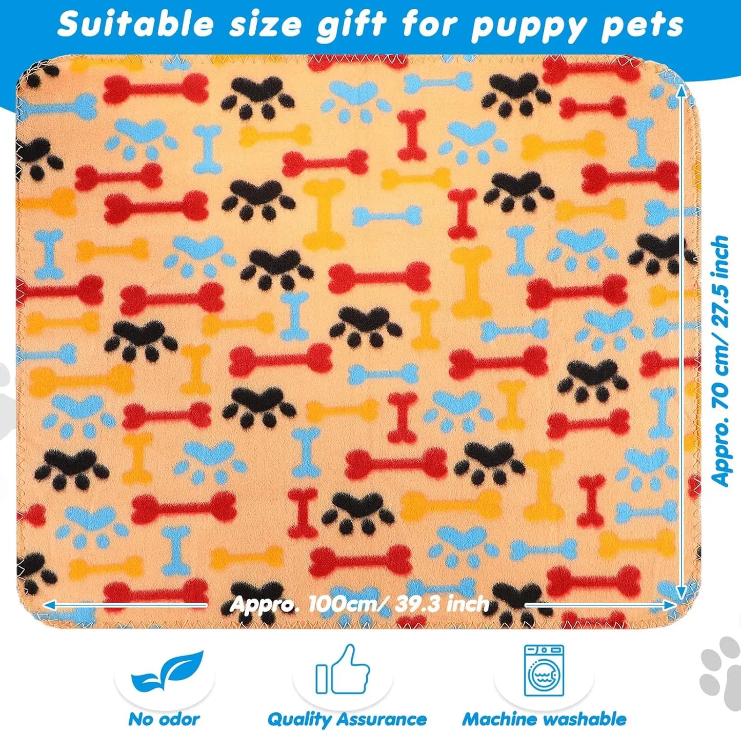 Zfgryim 28-Piece Fleece Pet Blankets Set for Dogs and Cats