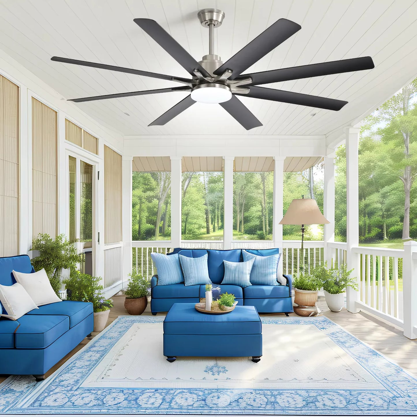 Sofucor Modern Ceiling Fan With LED DC And Remote Control
