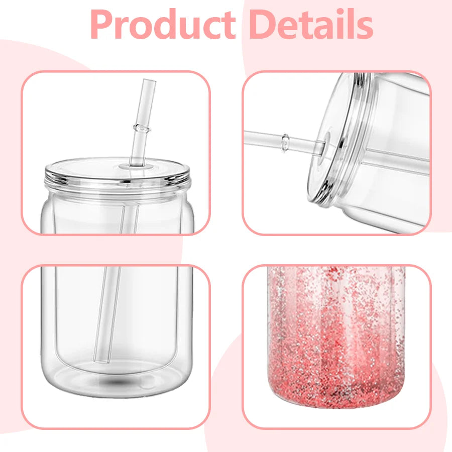 Double Wall Plastic Water Bottles 25 Pack