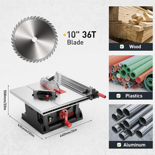 Marvtool Precision Benchtop Table Saw For Wood And Metal