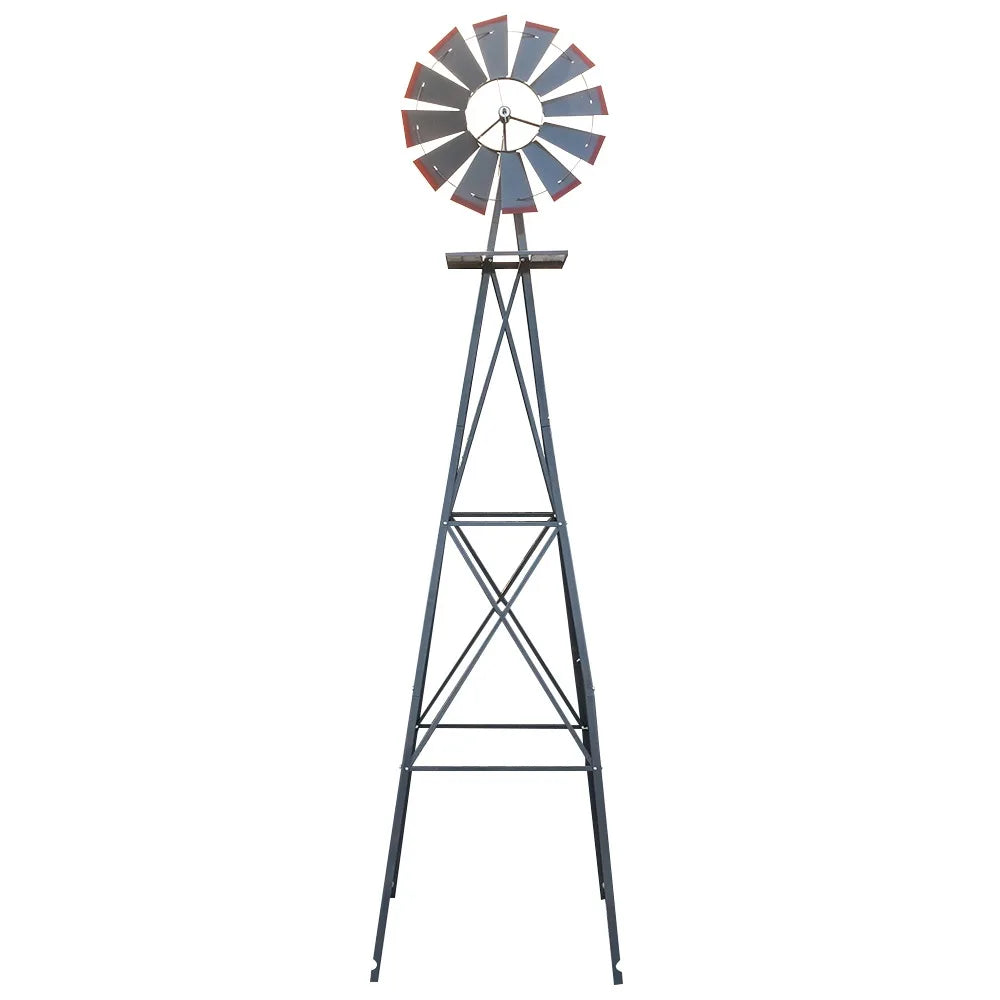Weather Resistant Steel Windmill Yard Garden Decoration