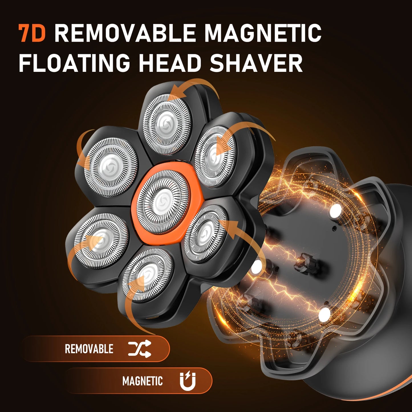 MAXGROOM 7D Electric Shaver Beard Trimmer Waterproof USB Rechargeable