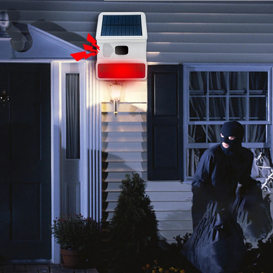 PGST IP65 Wireless Solar Siren 433MHz Outdoor Alarm System