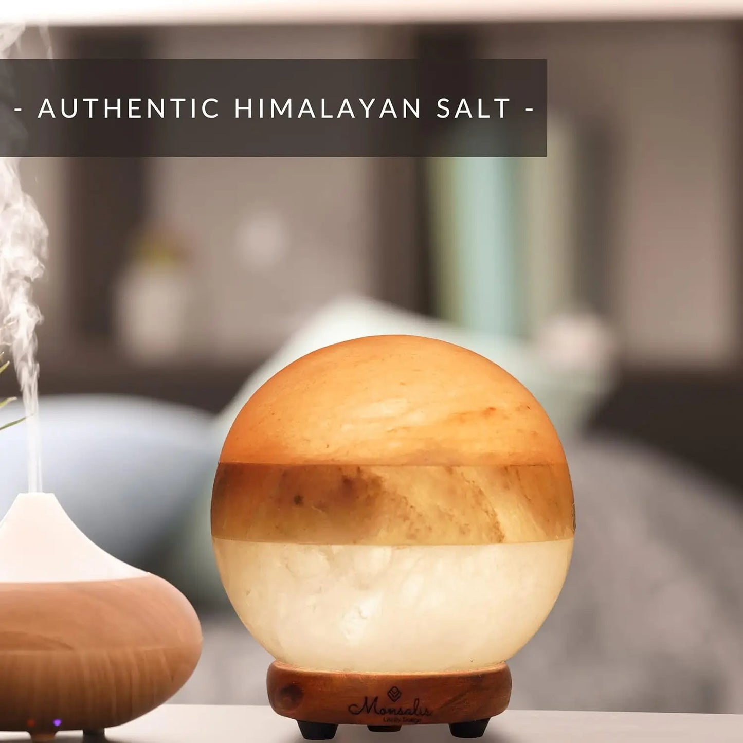 Himalayan Salt Lamp With Dimmer And Adjustable Glow Night Light