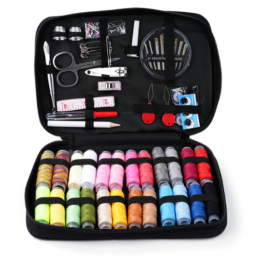 97-Piece Household Sewing Kit With Needles Thread Scissors And Travel Tools