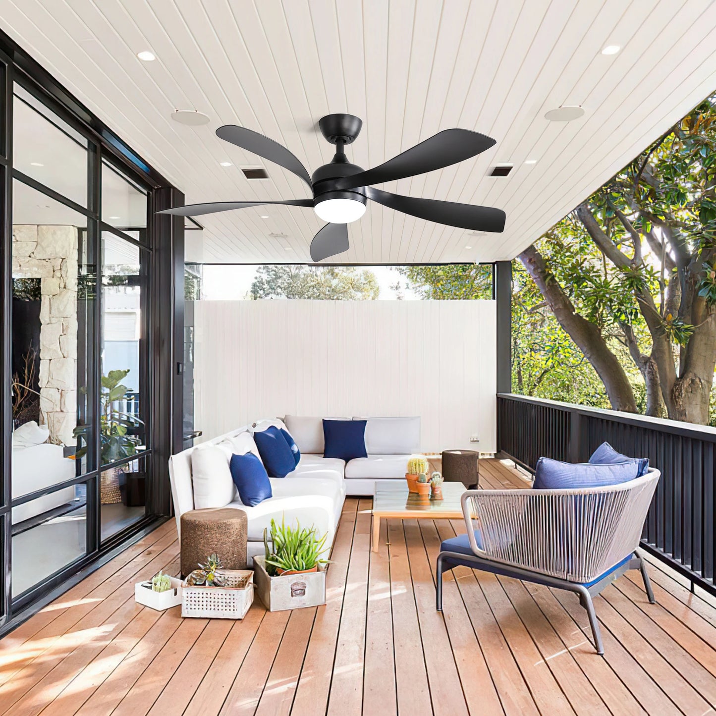 Sofucor Modern Ceiling Fan With LED DC Motor And Remote