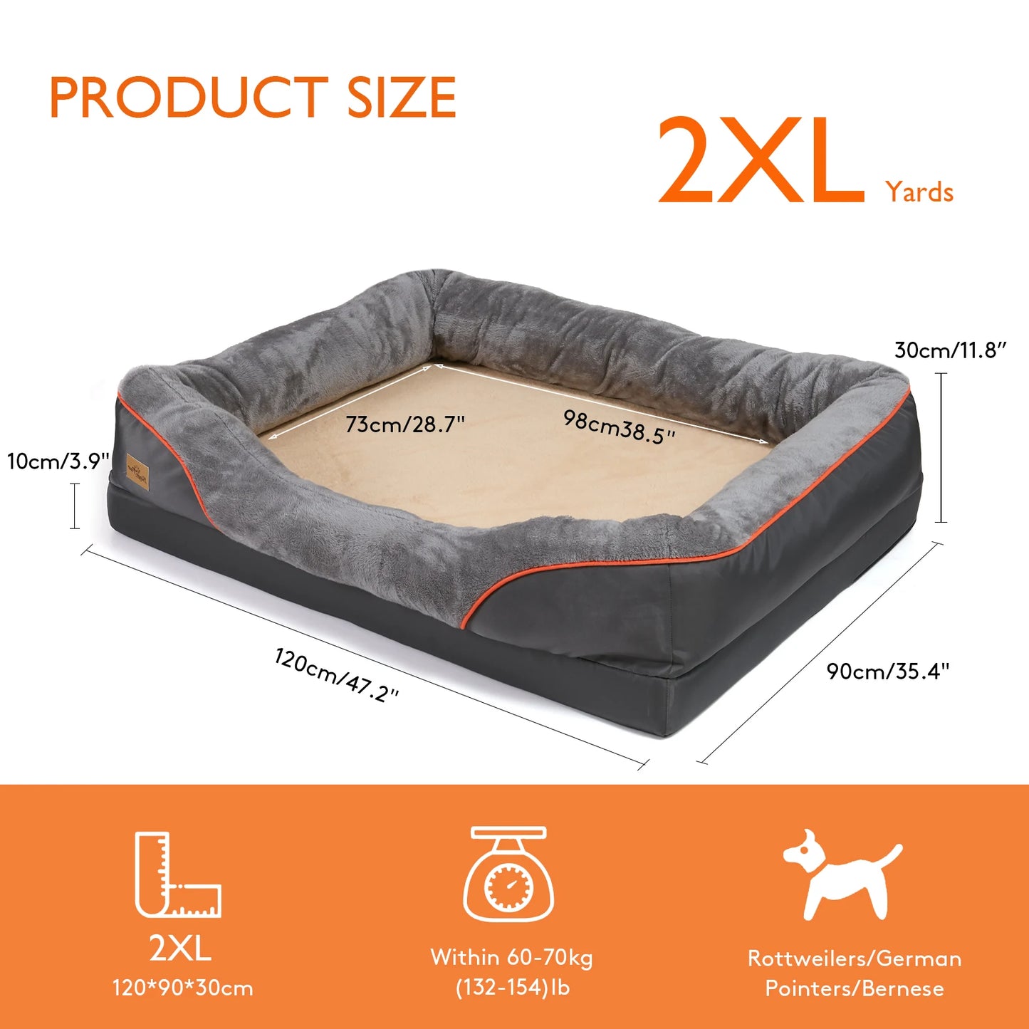 BINGOPAW Orthopedic Memory Foam Dog Bed