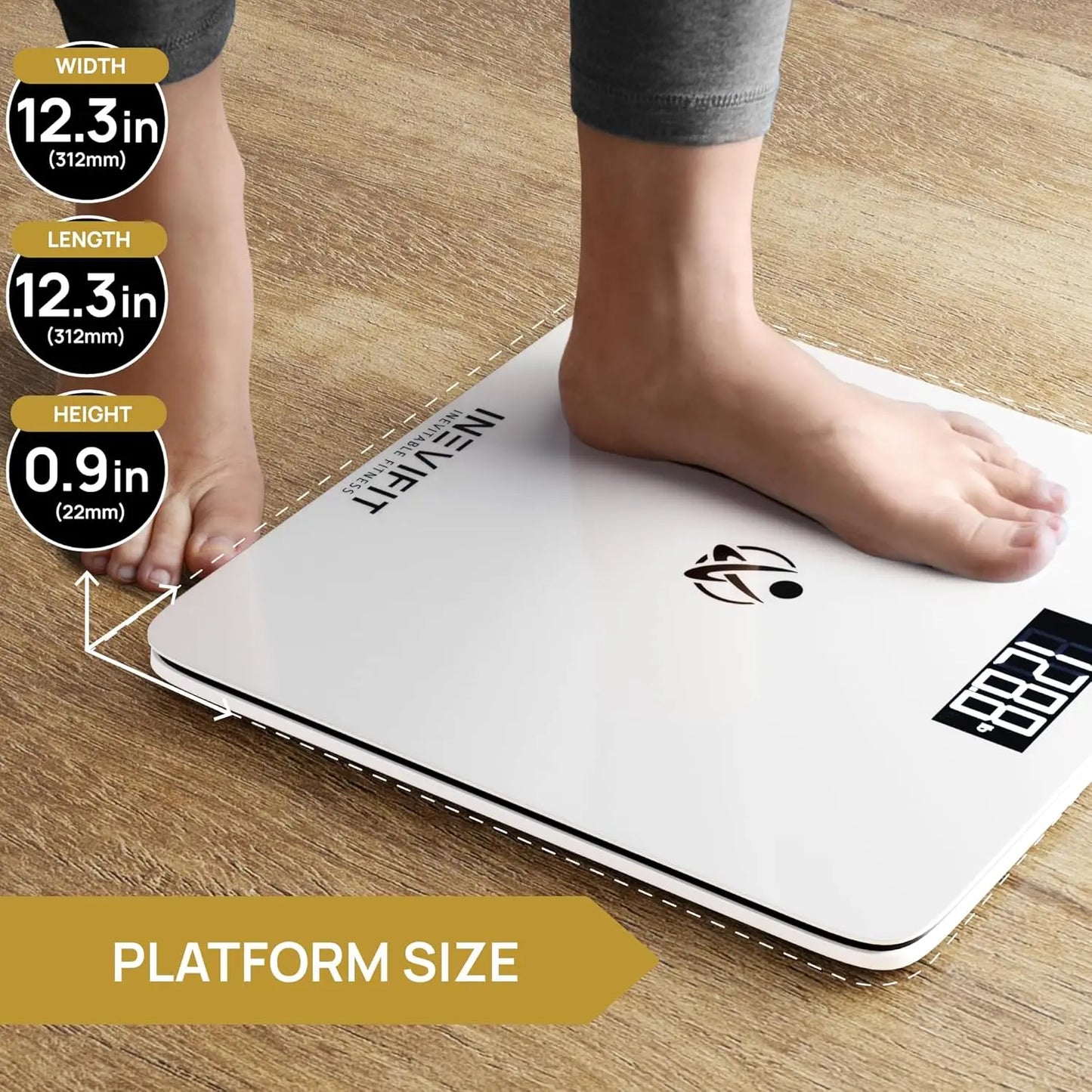 Digital Bathroom Scale With 400 Lb Capacity Batteries Included