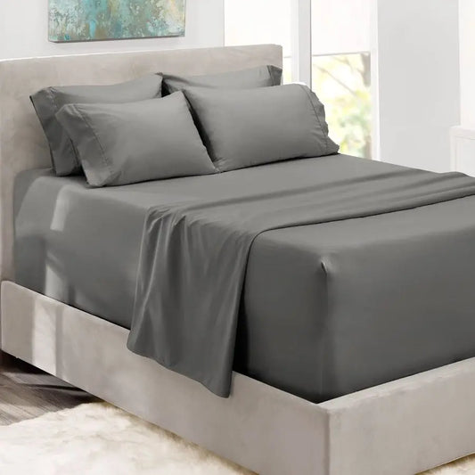 Extra Deep Pocket Sheet Set 6 Piece Polyester Cotton Bedding