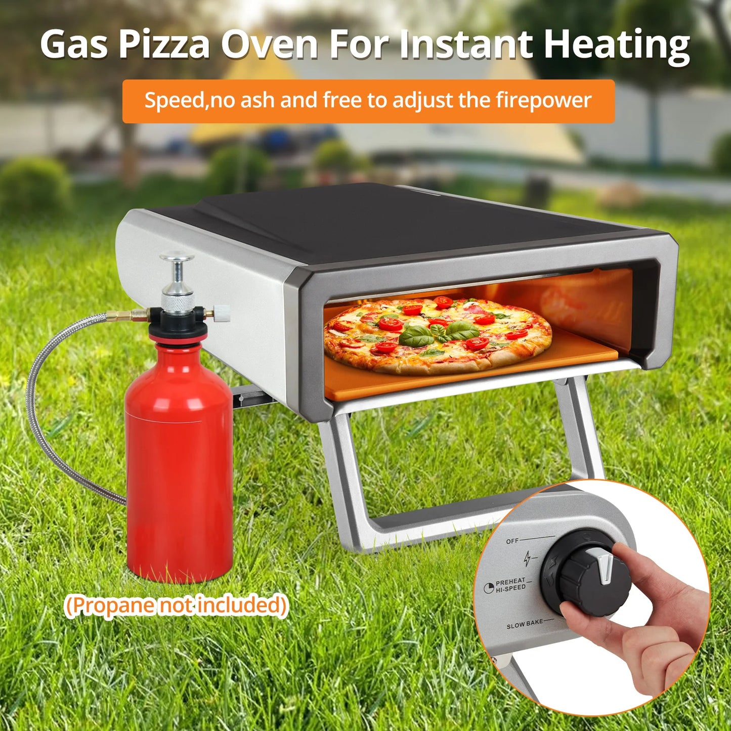 Adoolla Gas Pizza Oven Outdoor Portable For Backyard Cooking
