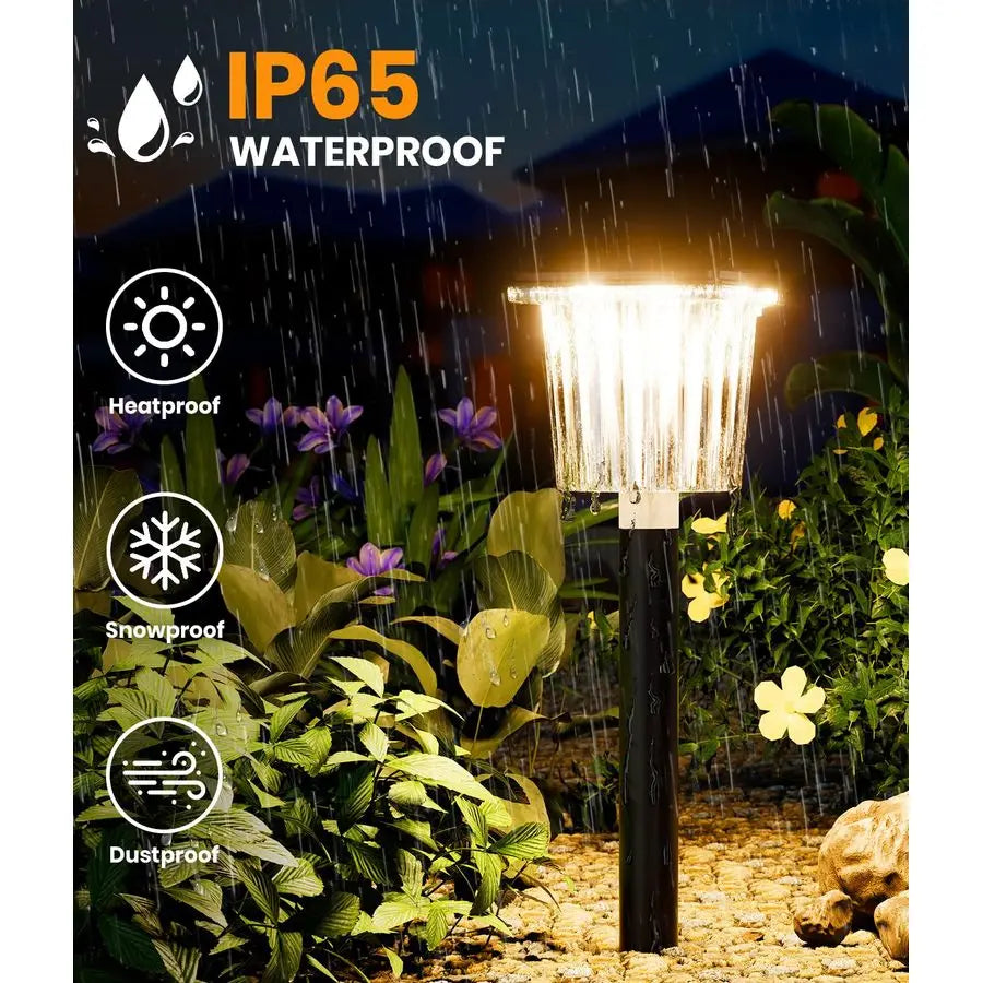 Solar Pathway Lights Outdoor 8 Pack IP65 Waterproof