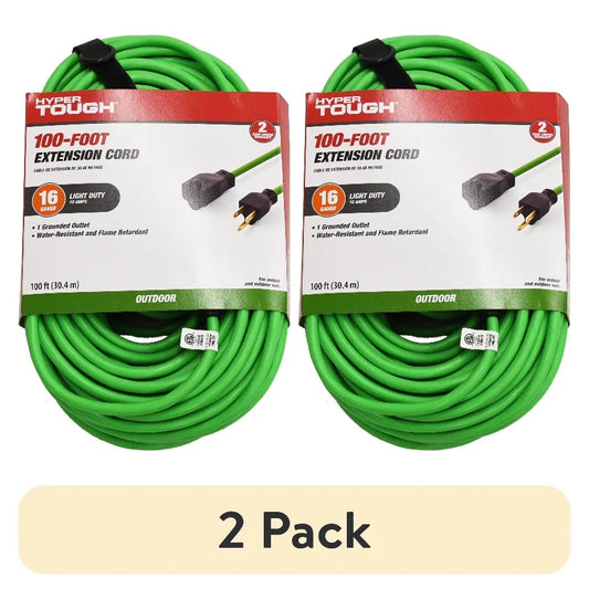 Outdoor Extension Cord 16AWG Light Duty 3 Prong Indoor Outdoor