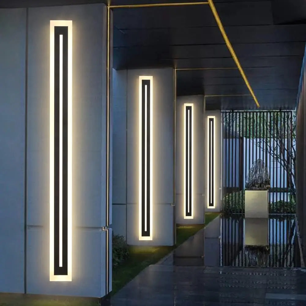 Outdoor Long LED Wall Light Strip Sconce IP67 Frosted Acrylic