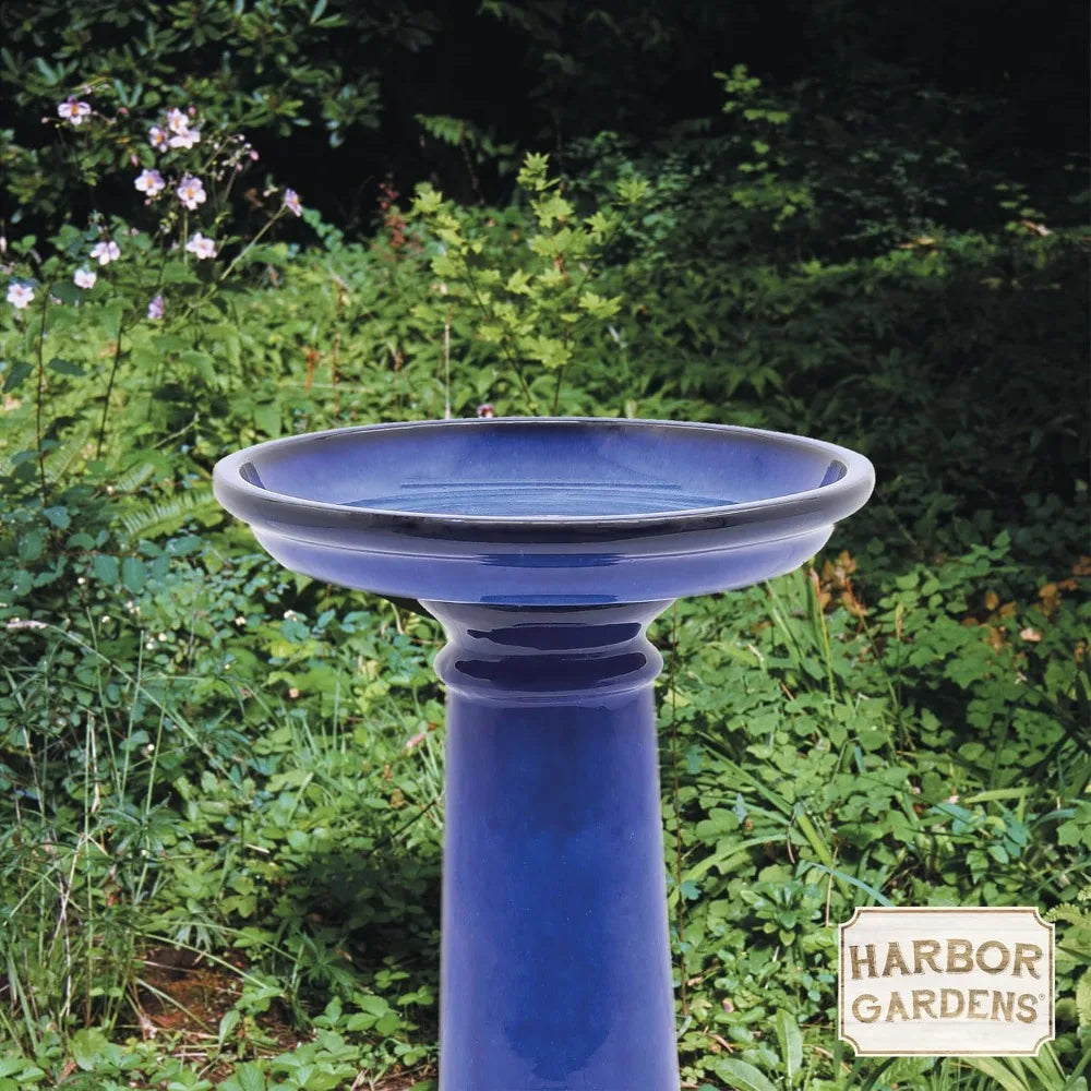 Ceramic Bird Bath For Gardens And Backyards Outdoor Garden Decor